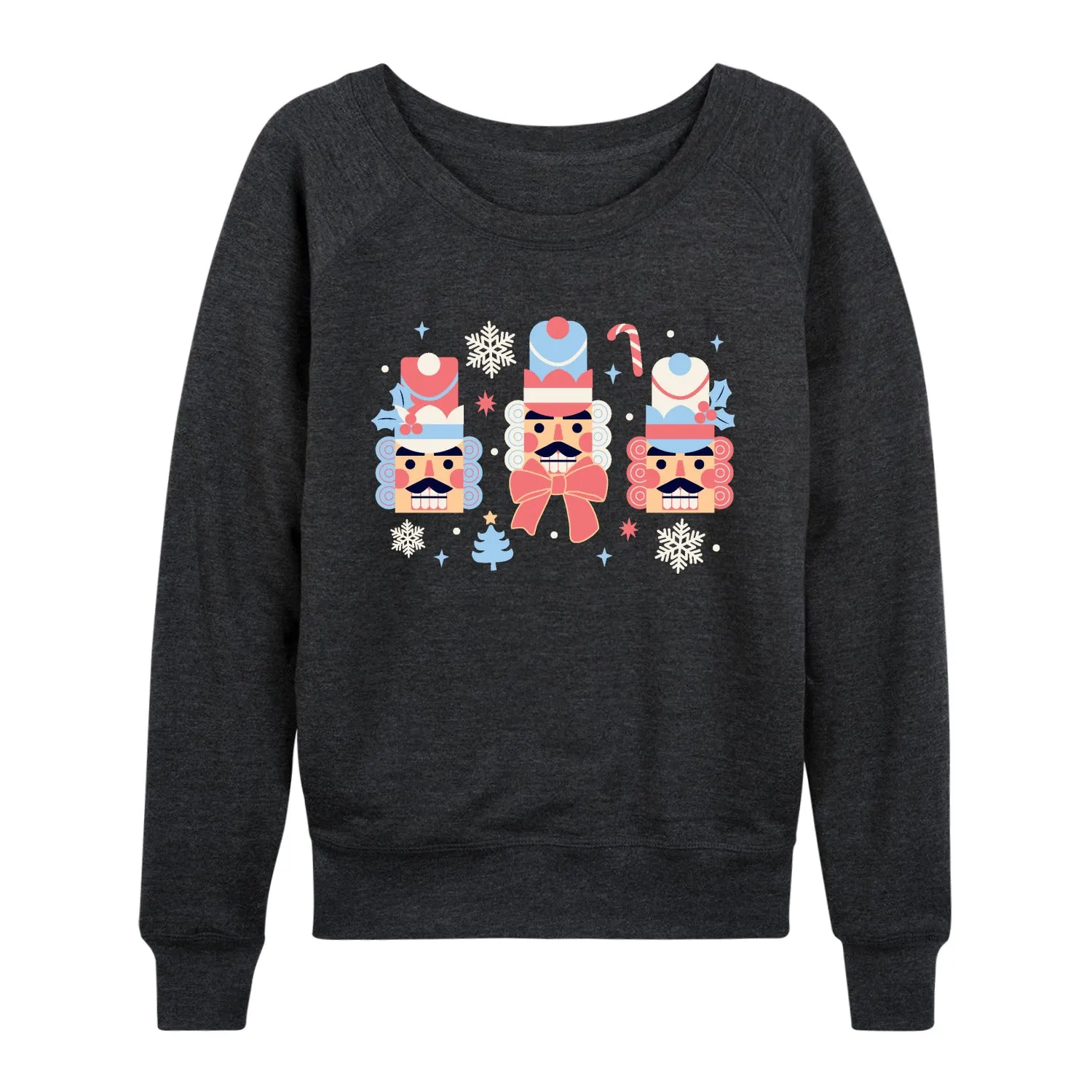 Instant Message - Winter Nutcracker Heads - Women's French Terry Long Sleeve Pullover sold by Zulily product image thumbnail 2