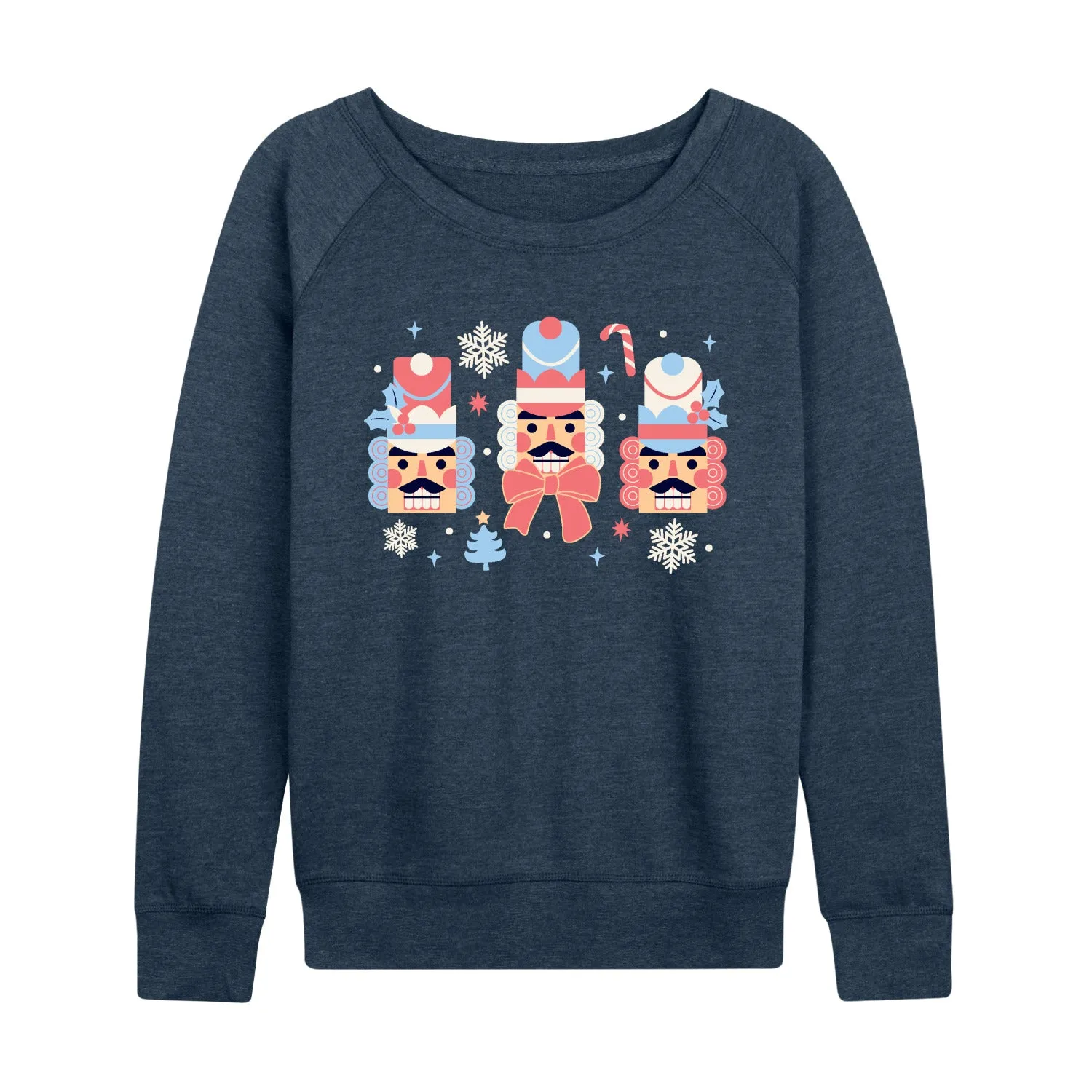 Instant Message - Winter Nutcracker Heads - Women's French Terry Long Sleeve Pullover sold by Zulily product image thumbnail 3