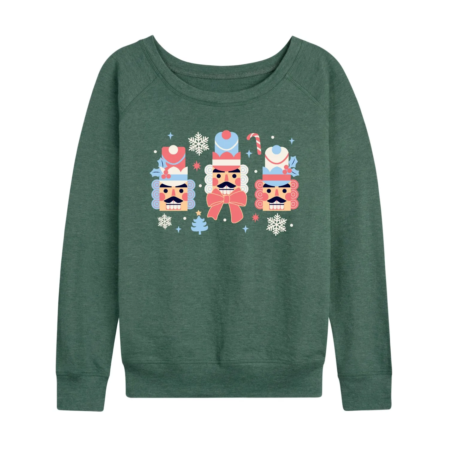 Instant Message - Winter Nutcracker Heads - Women's French Terry Long Sleeve Pullover sold by Zulily product image thumbnail 4