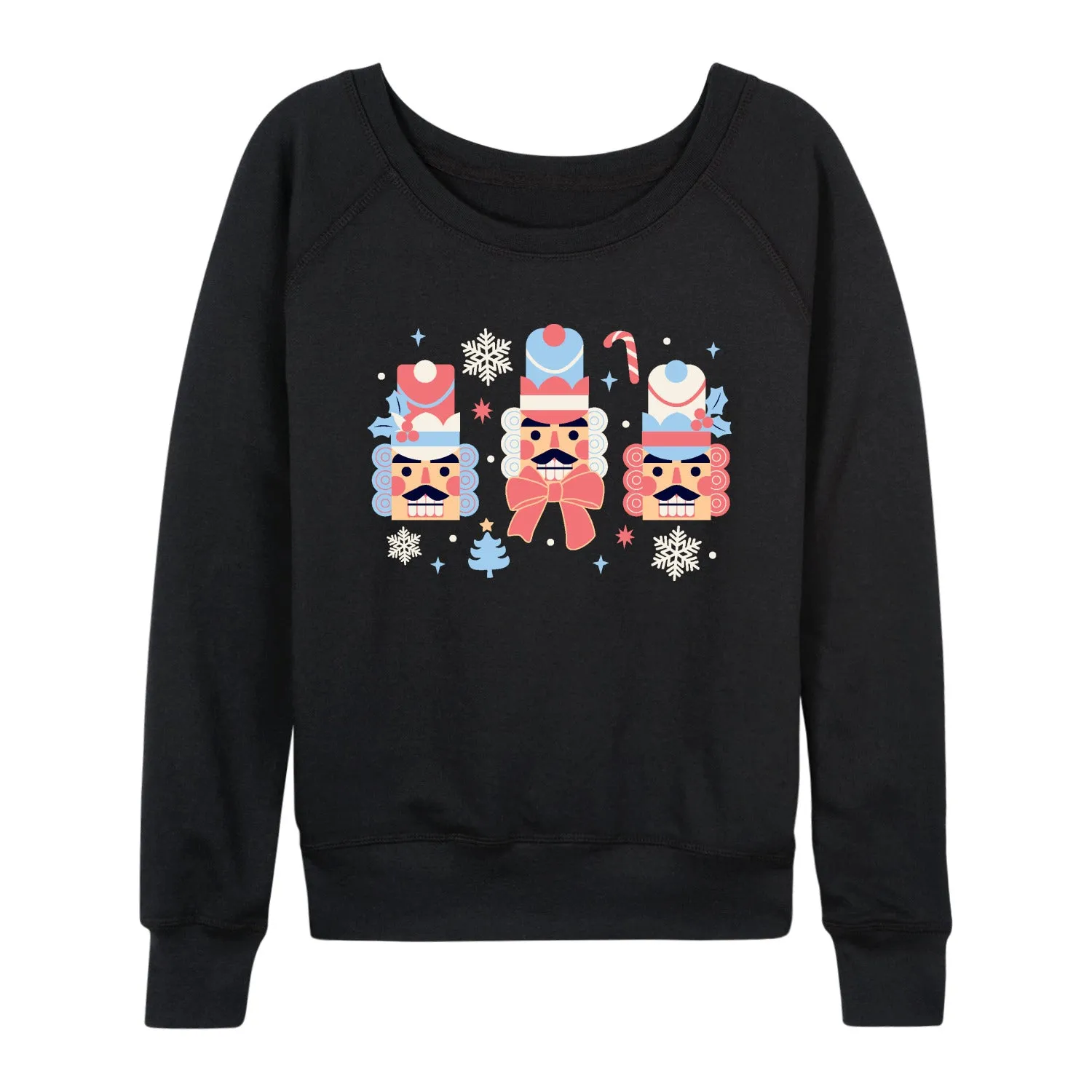 Instant Message - Winter Nutcracker Heads - Women's French Terry Long Sleeve Pullover sold by Zulily