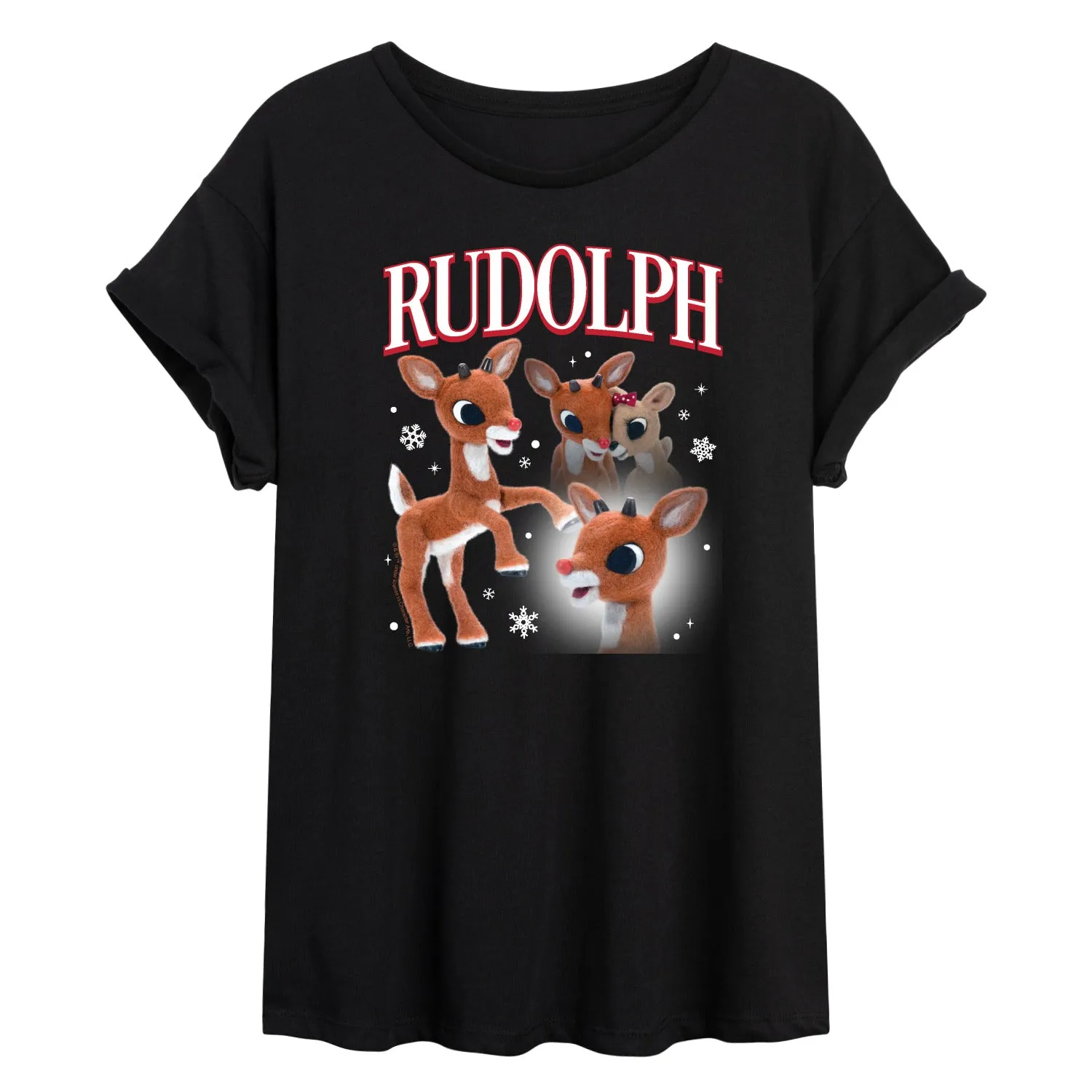 Rudolph - Rudolph Bootleg - Women's Oversized Graphic T-Shirt sold by Zulily