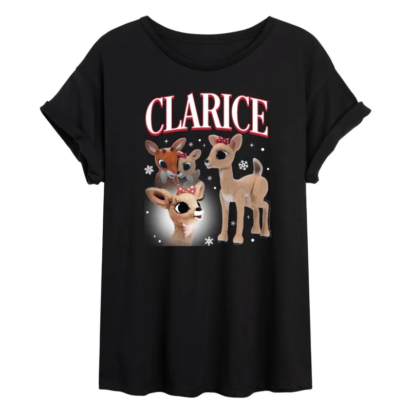 Rudolph - Clarice Bootleg - Women's Oversized Graphic T-Shirt sold by Zulily