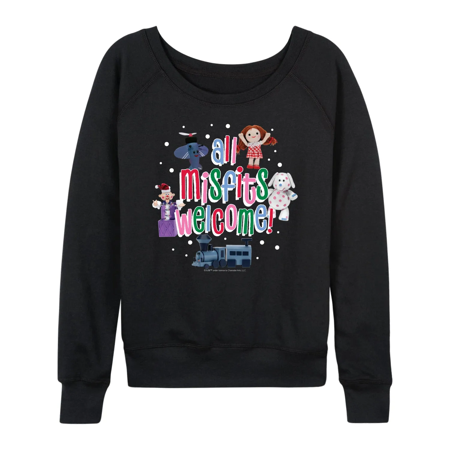 Rudolph - All Misfits Welcome - Women's French Terry Long Sleeve Pullover sold by Zulily