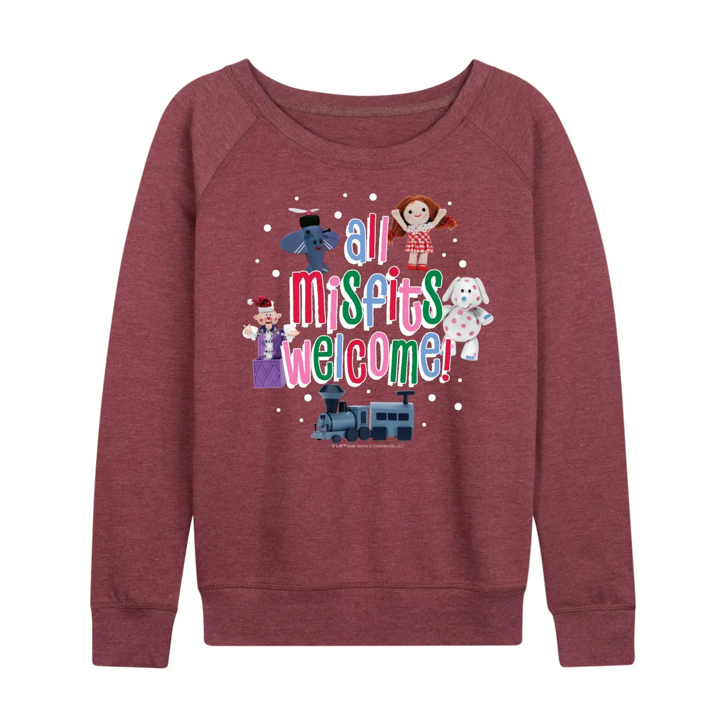Rudolph - All Misfits Welcome - Women's French Terry Long Sleeve Pullover sold by Zulily product image thumbnail 5