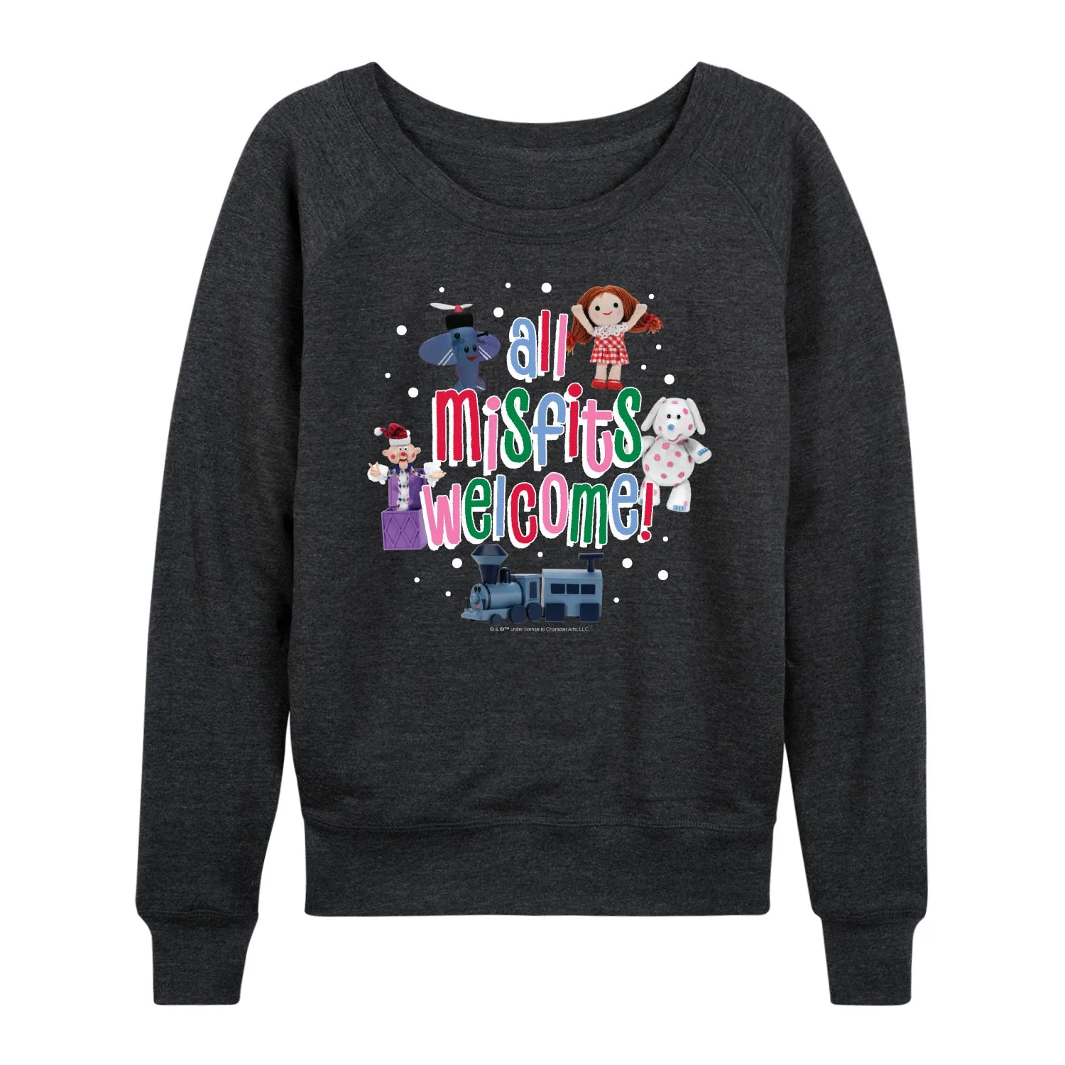 Rudolph - All Misfits Welcome - Women's French Terry Long Sleeve Pullover sold by Zulily product image thumbnail 2