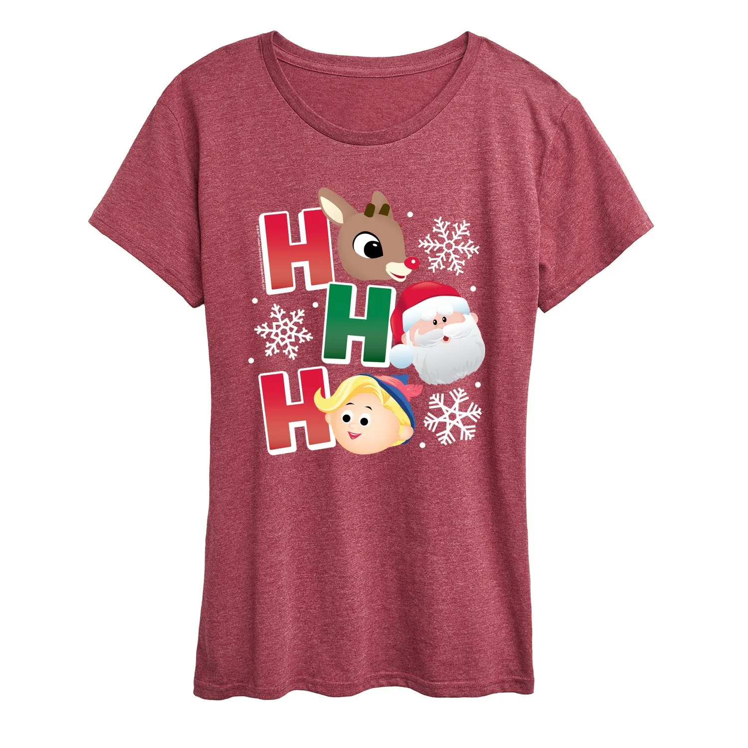 Rudolph - Rudolph Ho Ho Ho - Women's Short Sleeve Graphic T-Shirt sold by Zulily product image thumbnail 5