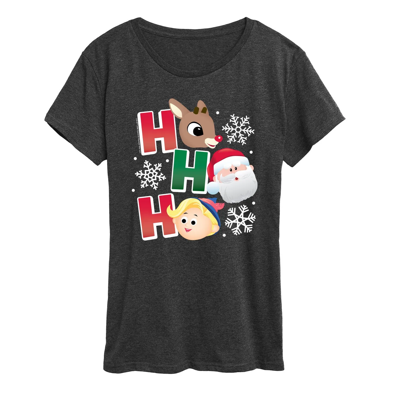 Rudolph - Rudolph Ho Ho Ho - Women's Short Sleeve Graphic T-Shirt sold by Zulily product image thumbnail 3
