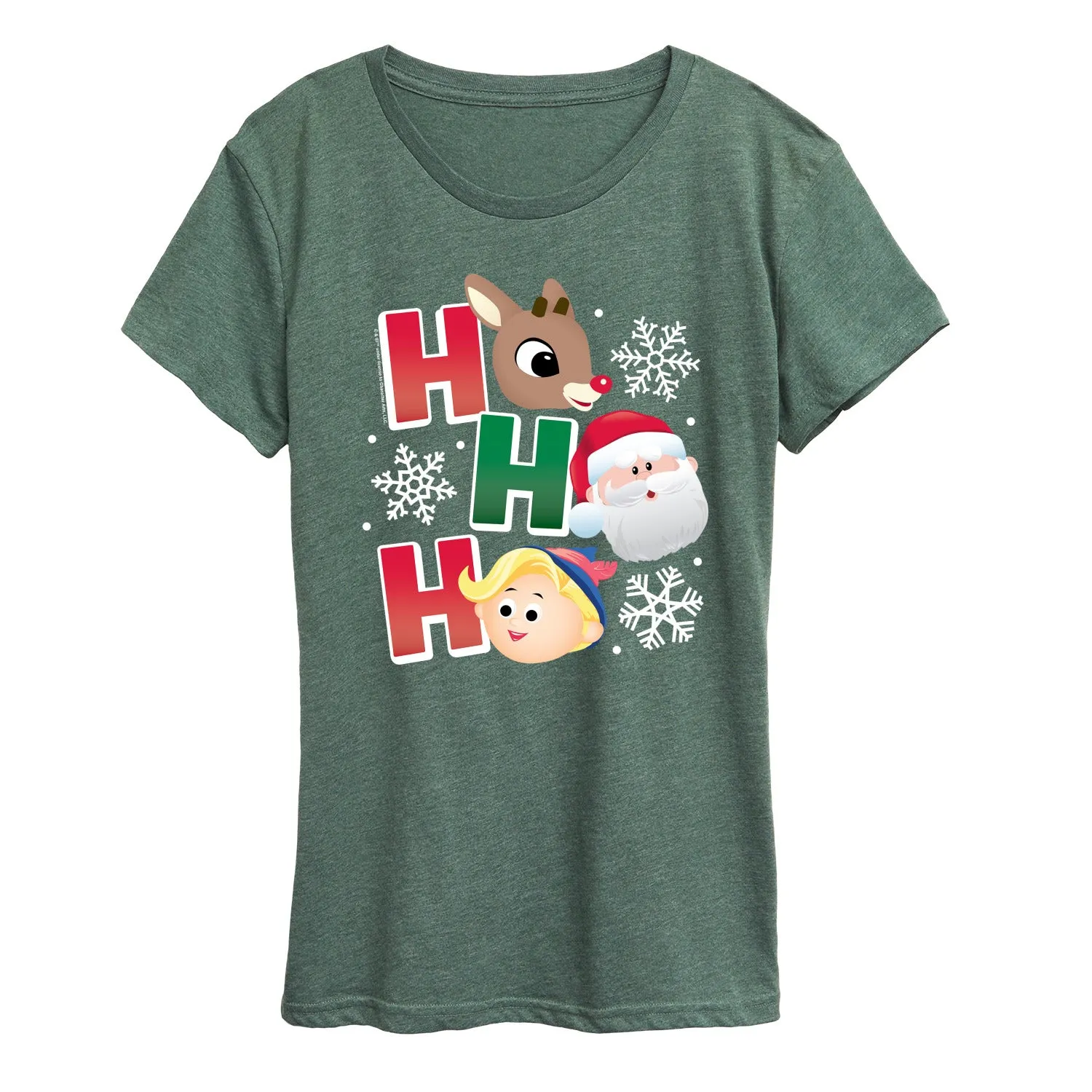 Rudolph - Rudolph Ho Ho Ho - Women's Short Sleeve Graphic T-Shirt sold by Zulily product image thumbnail 4