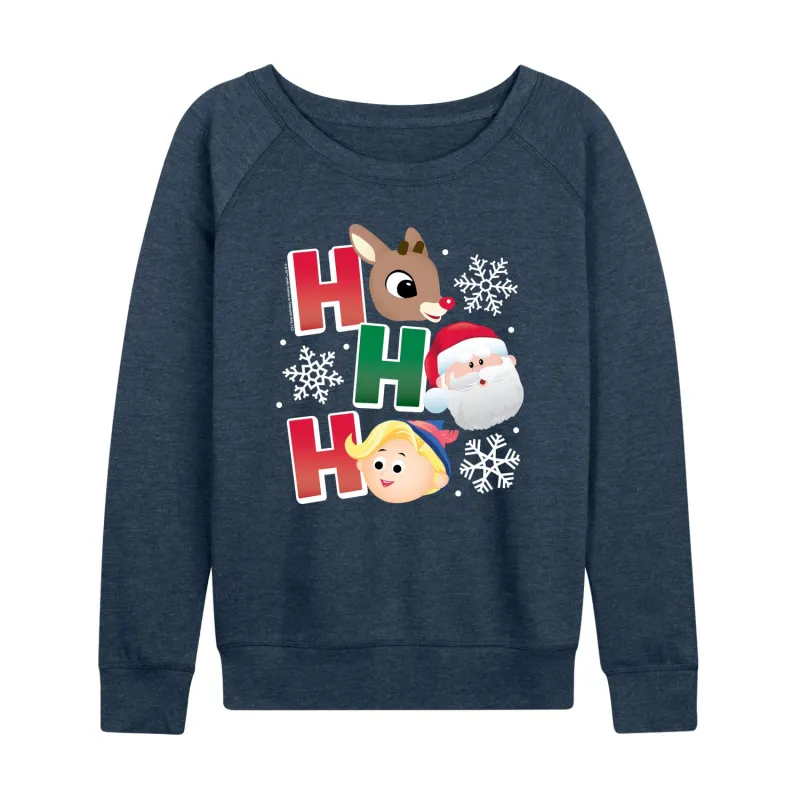 Rudolph - Rudolph Ho Ho Ho - Women's French Terry Long Sleeve Pullover sold by Zulily