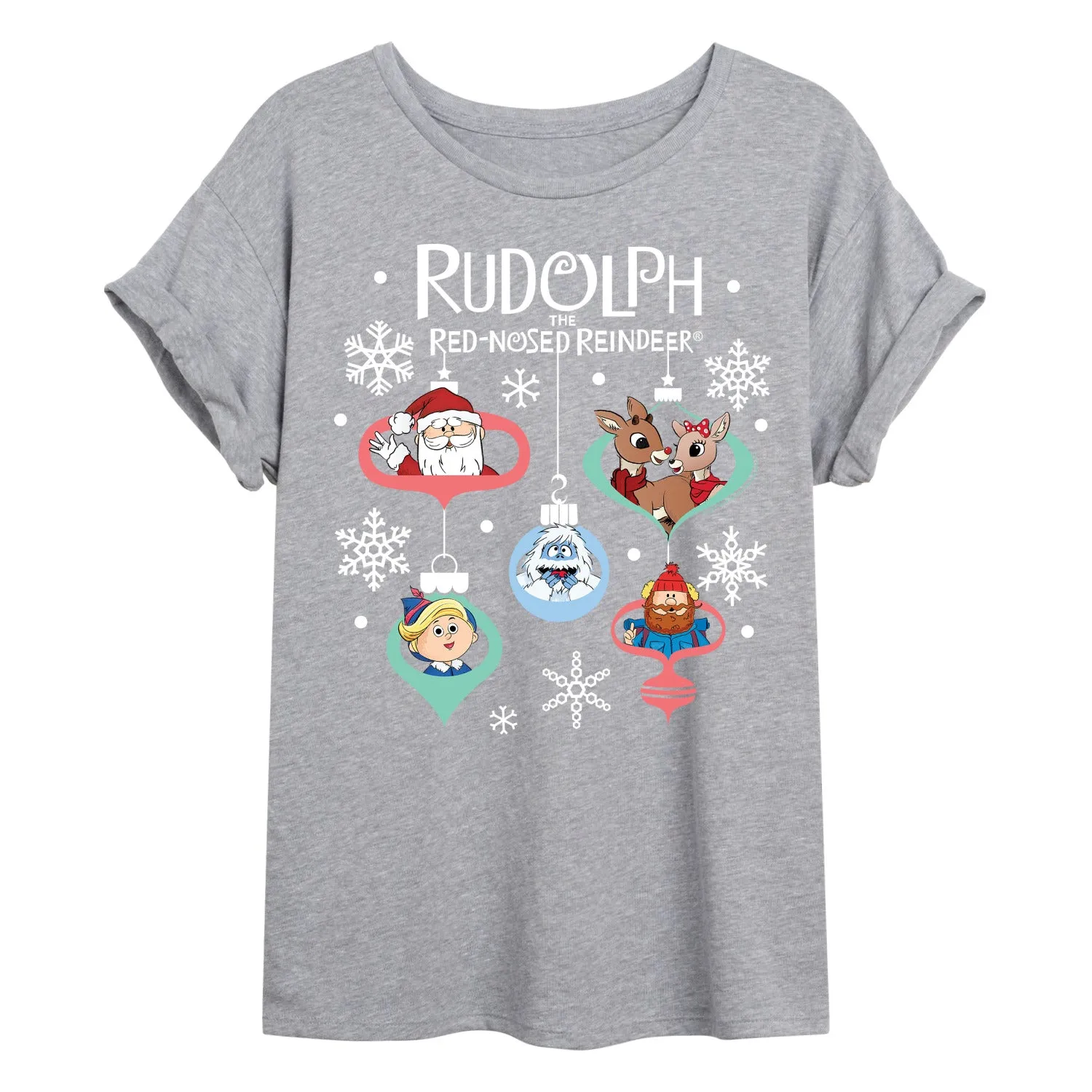 Rudolph - Rudolph Ornaments - Women's Oversized Graphic T-Shirt sold by Zulily product image thumbnail 2