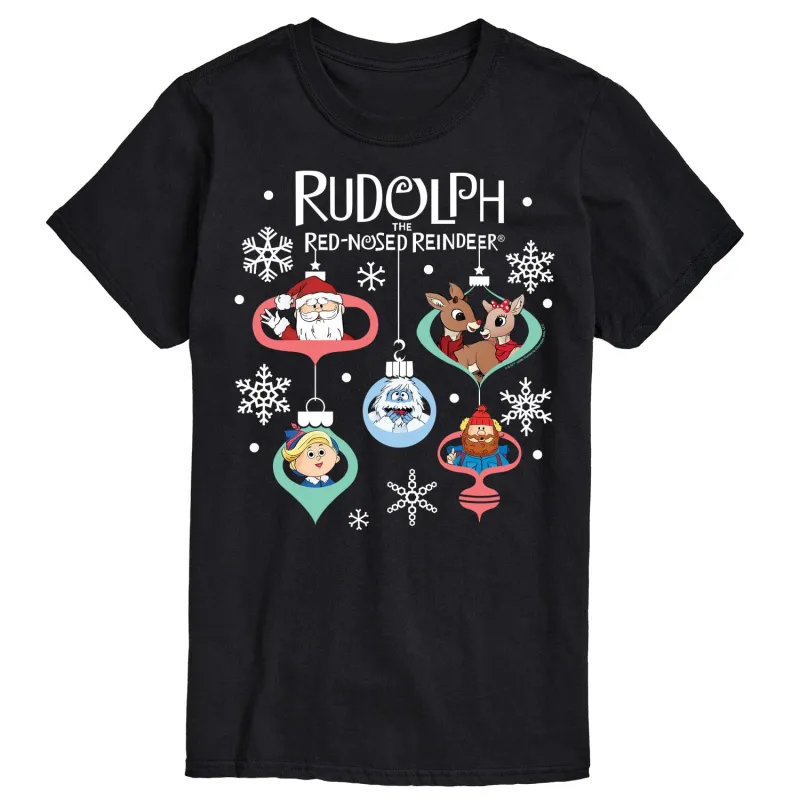 Rudolph - Rudolph Ornaments - Men's Short Sleeve Graphic T-Shirt sold by Zulily