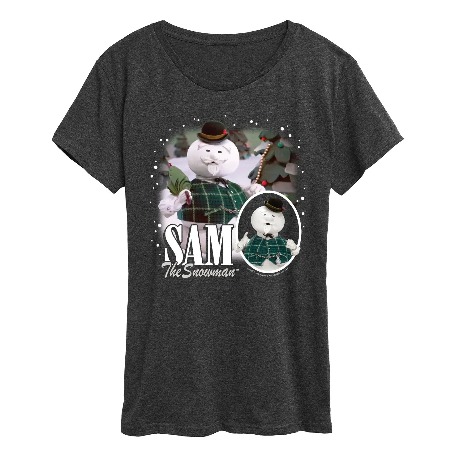 Rudolph - Sam The Snowman Bootleg - Women's Short Sleeve Graphic T-Shirt sold by Zulily product image thumbnail 3