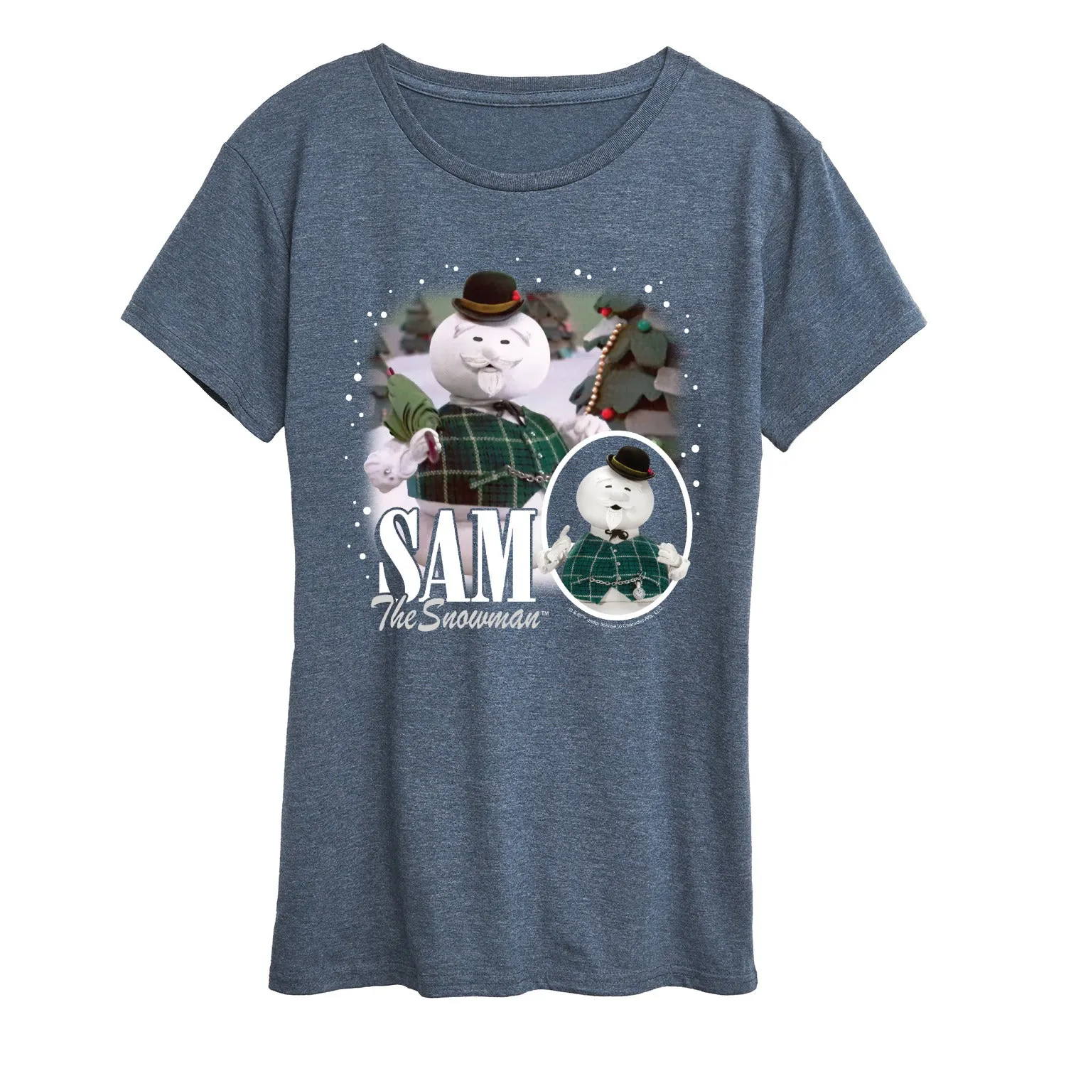 Rudolph - Sam The Snowman Bootleg - Women's Short Sleeve Graphic T-Shirt sold by Zulily product image thumbnail 2
