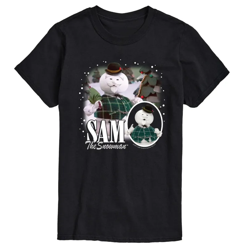 Rudolph - Sam The Snowman Bootleg - Men's Short Sleeve Graphic T-Shirt sold by Zulily