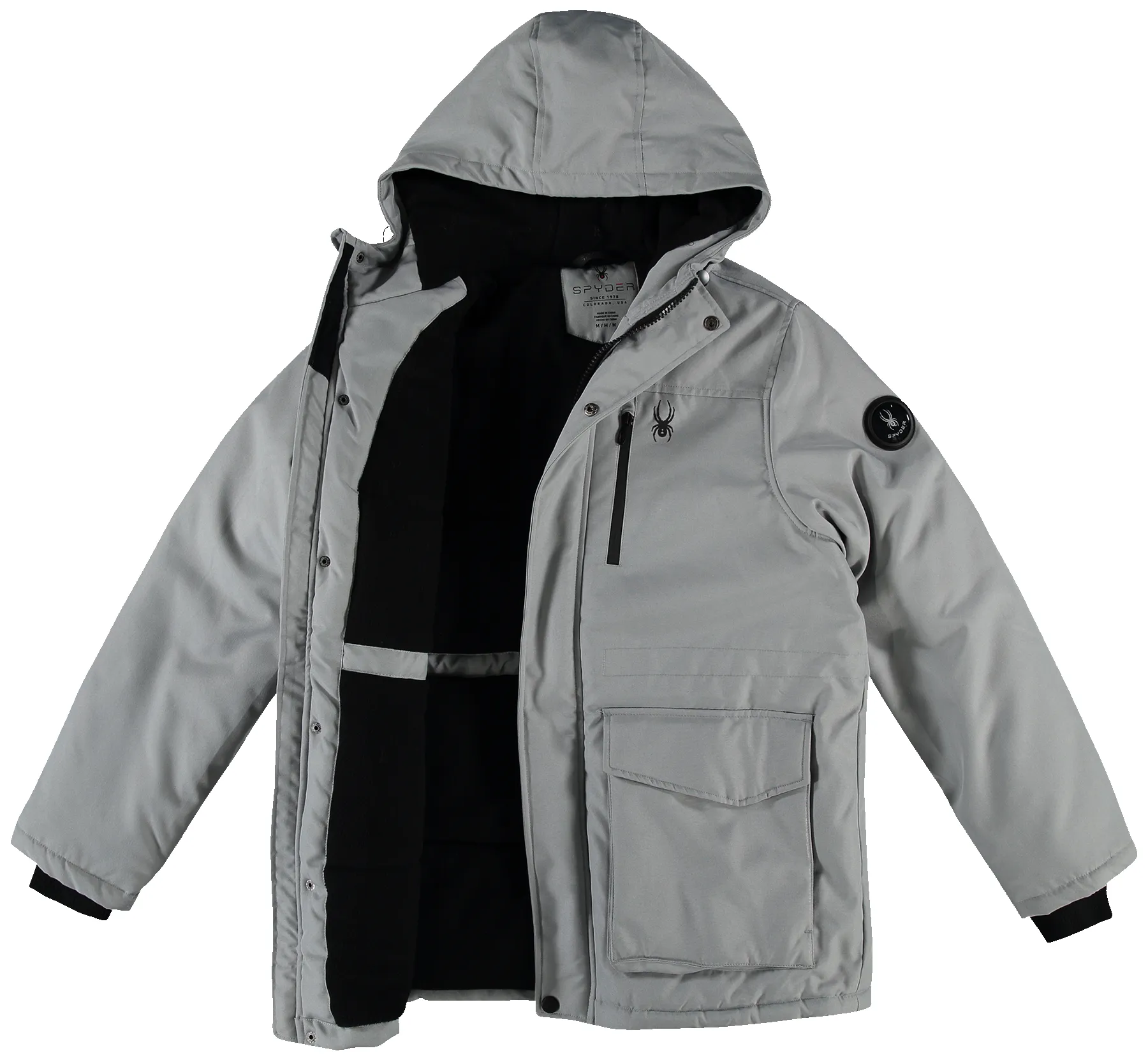 Spyder Mens Parka Jacket - Pewter sold by Zulily product image thumbnail 4