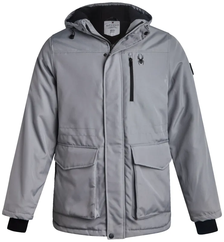 Spyder Mens Parka Jacket - Pewter sold by Zulily