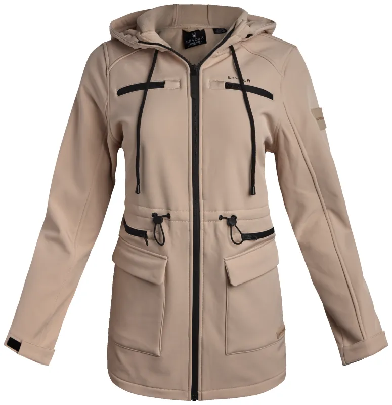 Spyder Womens Long Softshell Jacket - Clay sold by Zulily