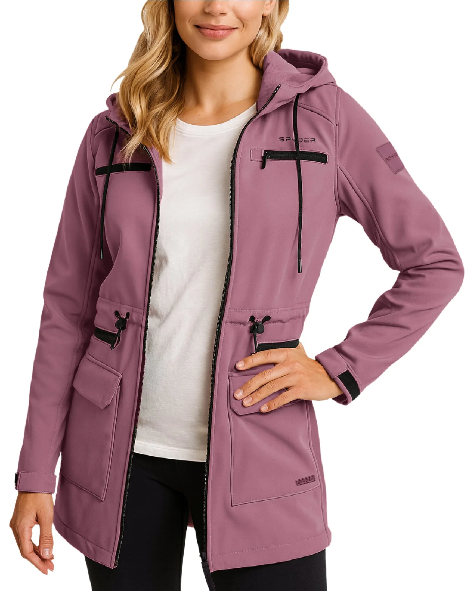 Spyder Womens Long Softshell Jacket - Ashen Lilac sold by Zulily product image thumbnail 3
