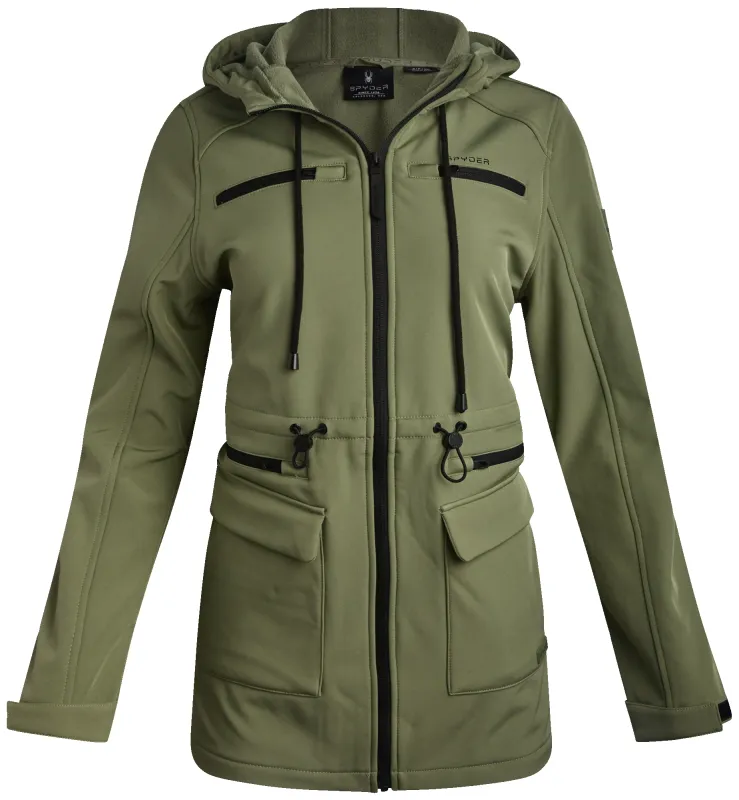 Spyder Womens Long Softshell Jacket - Sage sold by Zulily