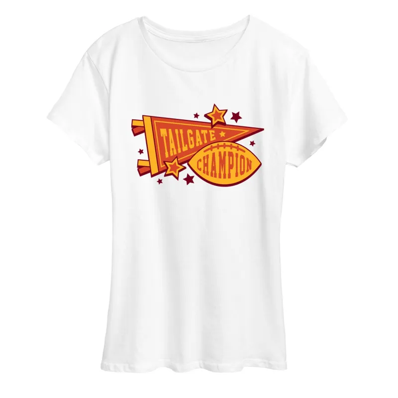 Instant Message - Tailgate Champions - Women's Short Sleeve Graphic T-Shirt sold by Zulily