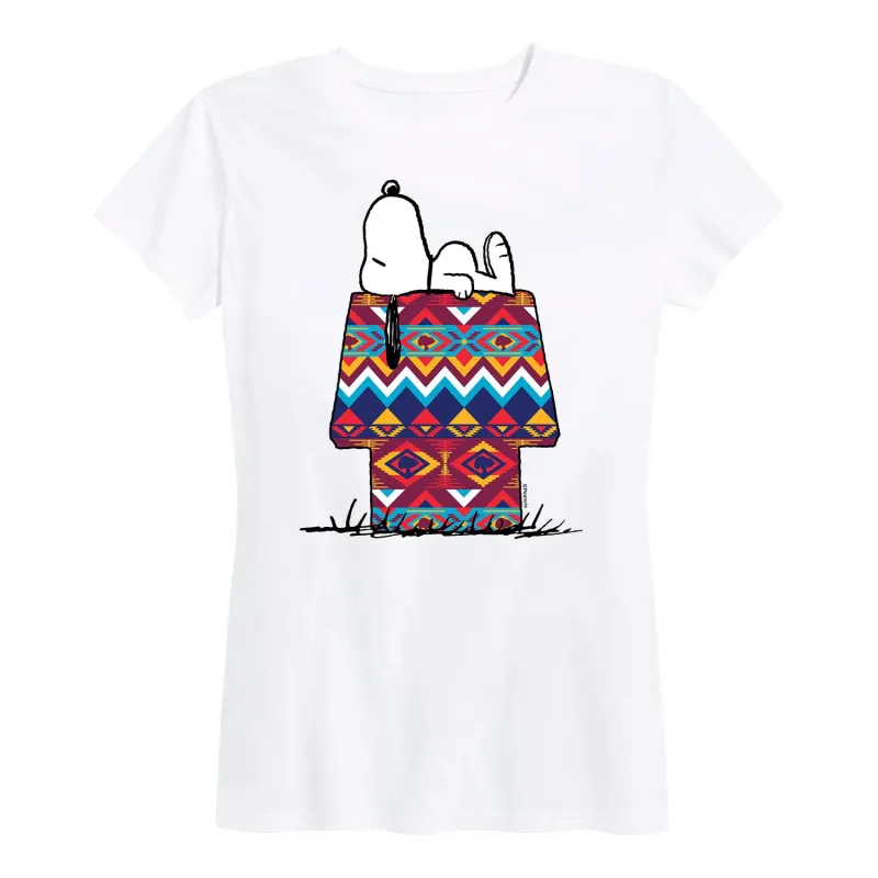 Peanuts - Snoopy Western Blanket Fill - Women's Short Sleeve Graphic T-Shirt sold by Zulily