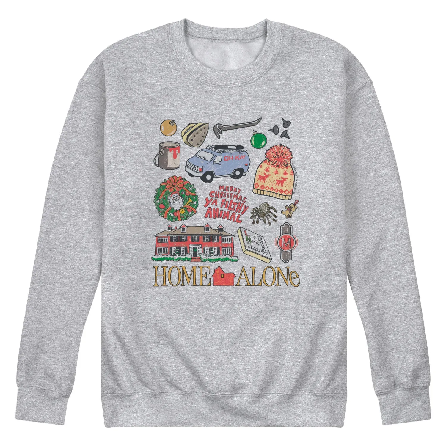 Home Alone - Ha Icon Grid - Men's Crew Fleece Sweatshirt sold by Zulily