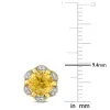 Miadora 14k Yellow Gold Citrine and Diamond Accent Flower Stud Earrings sold by Zulily