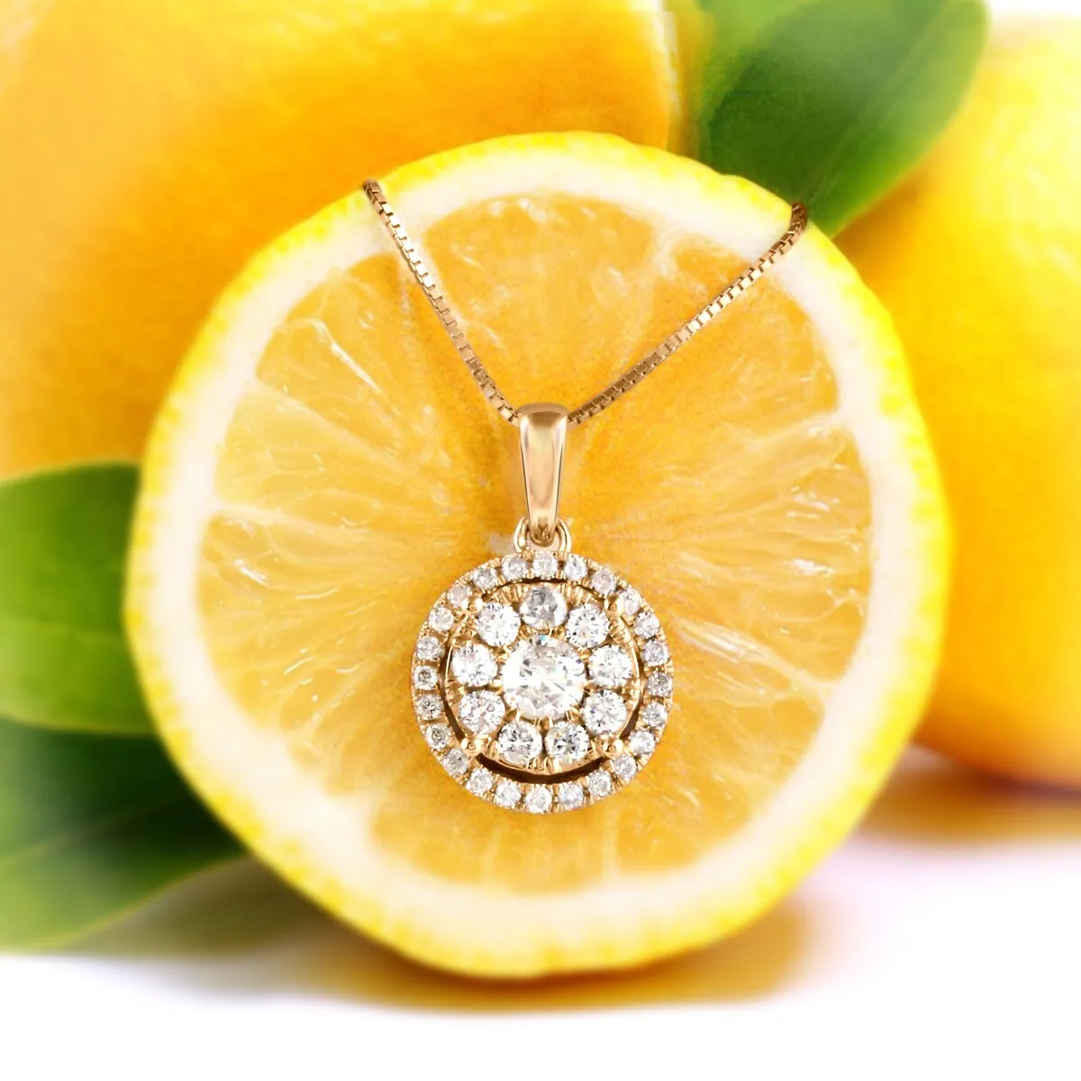 De Couer IGI Certified 14K Rose Gold 1/2ct TDW Diamond Cluster Necklace - Pink sold by Zulily