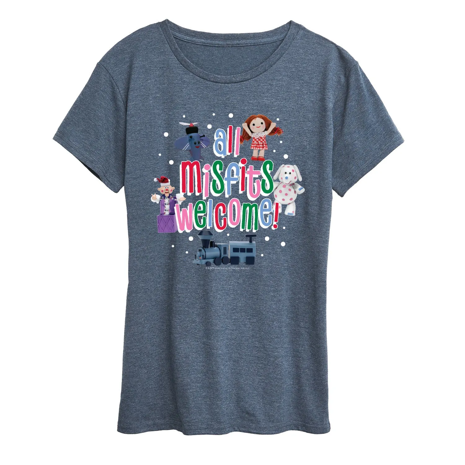 Rudolph - All Misfits Welcome - Women's Short Sleeve Graphic T-Shirt sold by Zulily product image thumbnail 2
