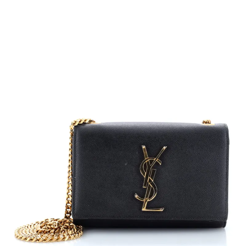 Pre-Loved Saint Laurent Classic Monogram Crossbody Bag Grainy Leather Small sold by Zulily