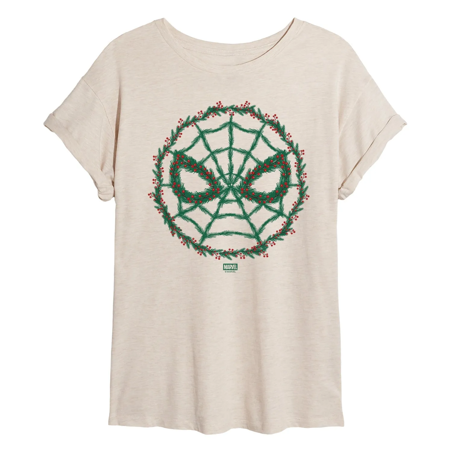 Marvel - Spider Man Wreath - Women's Oversized Graphic T-Shirt sold by Zulily