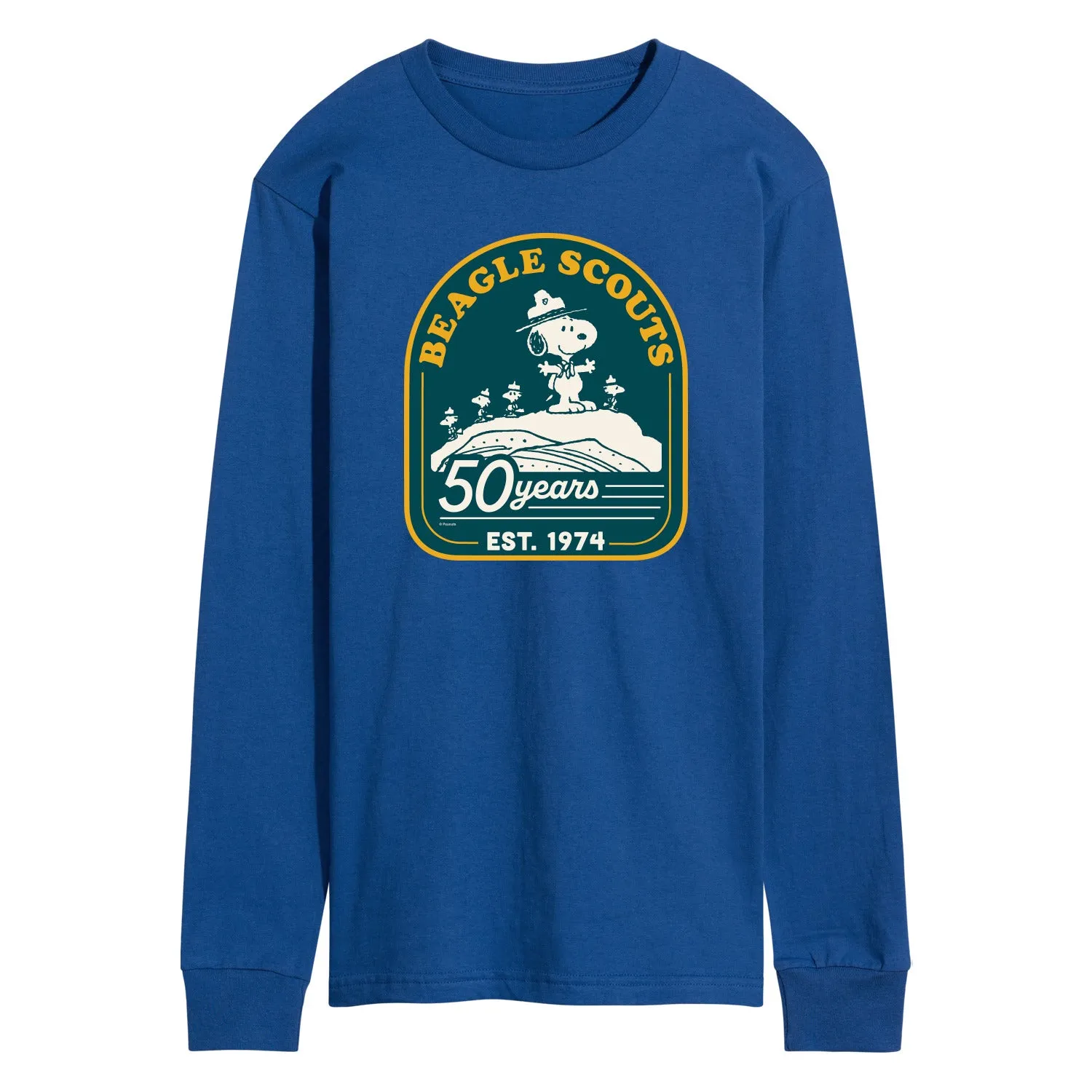 Peanuts - Fifty Years Mountain Top - Men's Long Sleeve T-Shirt sold by Zulily