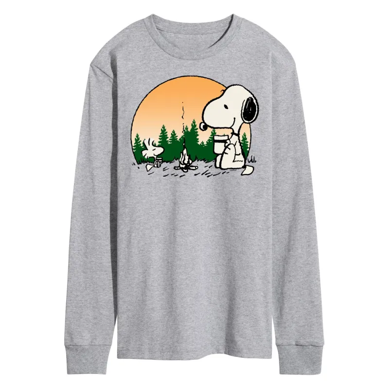 Peanuts - Campfire Mugs - Men's Long Sleeve T-Shirt sold by Zulily