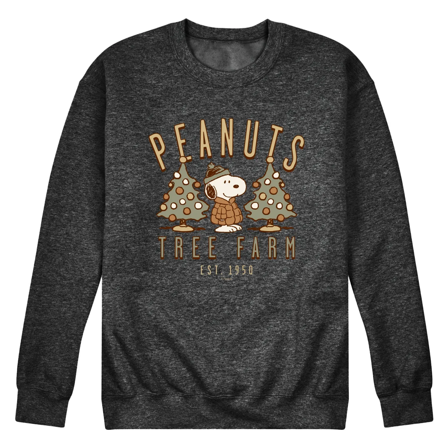 Peanuts - Peanuts Tree Farm - Men's Long Sleeve Crew Fleece Sweatshirt sold by Zulily product image thumbnail 3