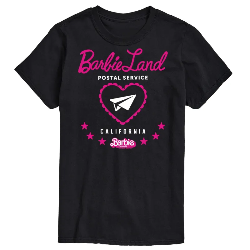 Barbie the Movie - Barbie Land Postal Service - Men's Short Sleeve Graphic T-Shirt sold by Zulily