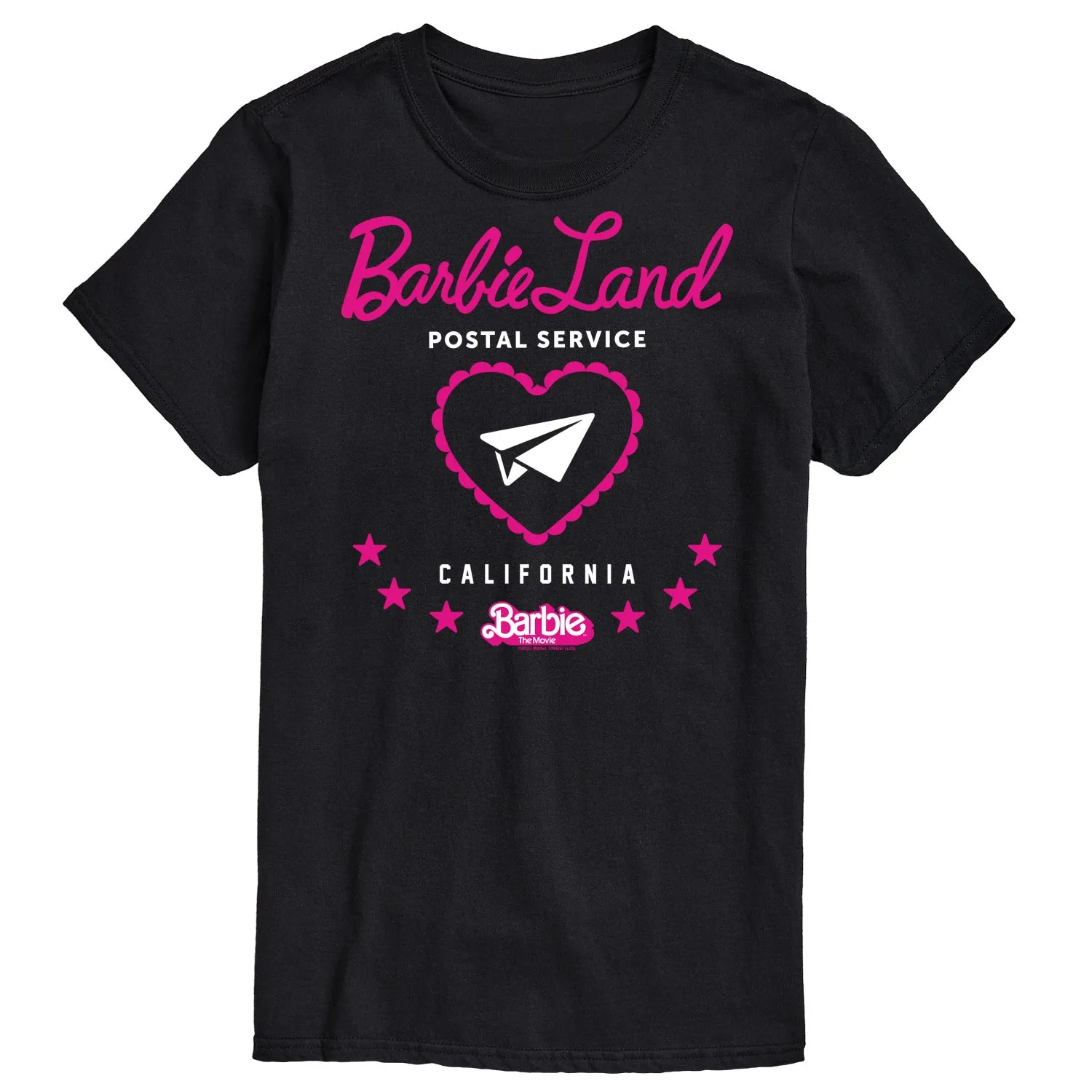 Barbie the Movie - Barbie Land Postal Service - Men's Short Sleeve Graphic T-Shirt sold by Zulily