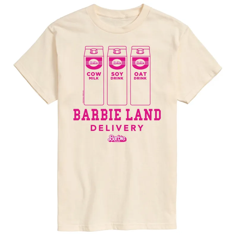 Barbie the Movie - Barbie Land Delivery Milk - Men's Short Sleeve Graphic T-Shirt sold by Zulily