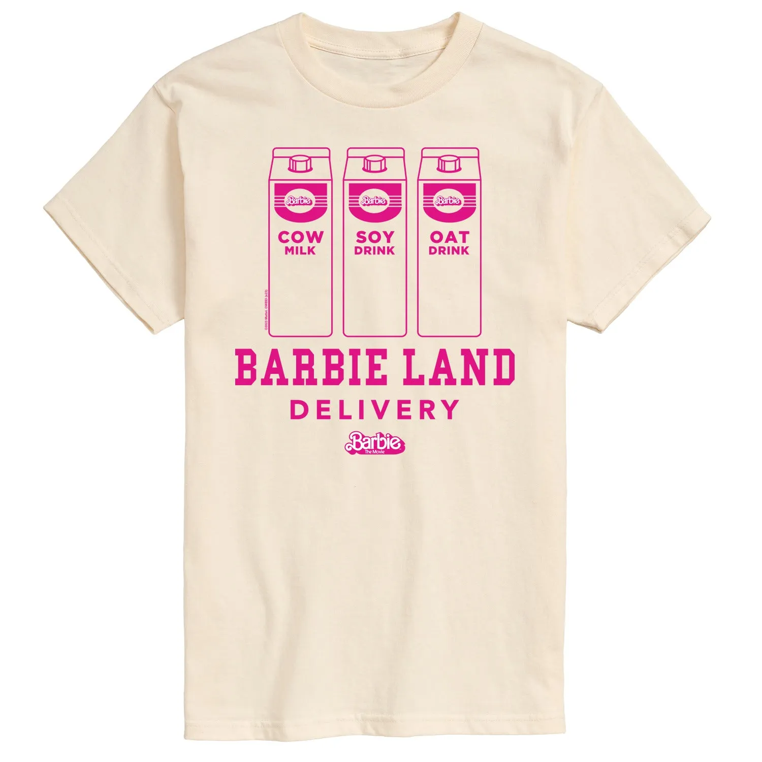 Barbie the Movie - Barbie Land Delivery Milk - Men's Short Sleeve Graphic T-Shirt sold by Zulily