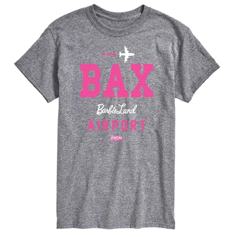 Barbie the Movie - BAK - Barbie Land Airport - Men's Short Sleeve Graphic T-Shirt sold by Zulily