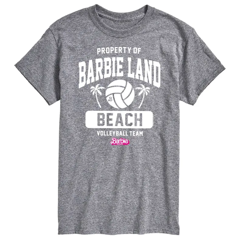 Barbie the Movie - Property of Barbie Land Beach Volleyball - Men's Short Sleeve Graphic T-Shirt sold by Zulily