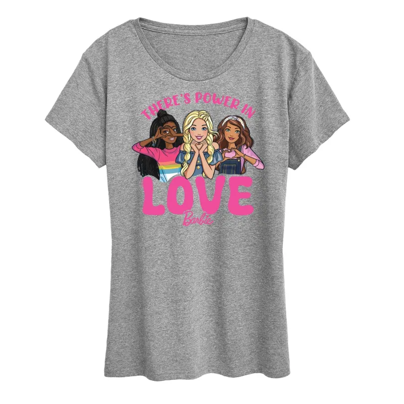Barbie - Theres Power In Love - Women's Short Sleeve Graphic T-Shirt sold by Zulily