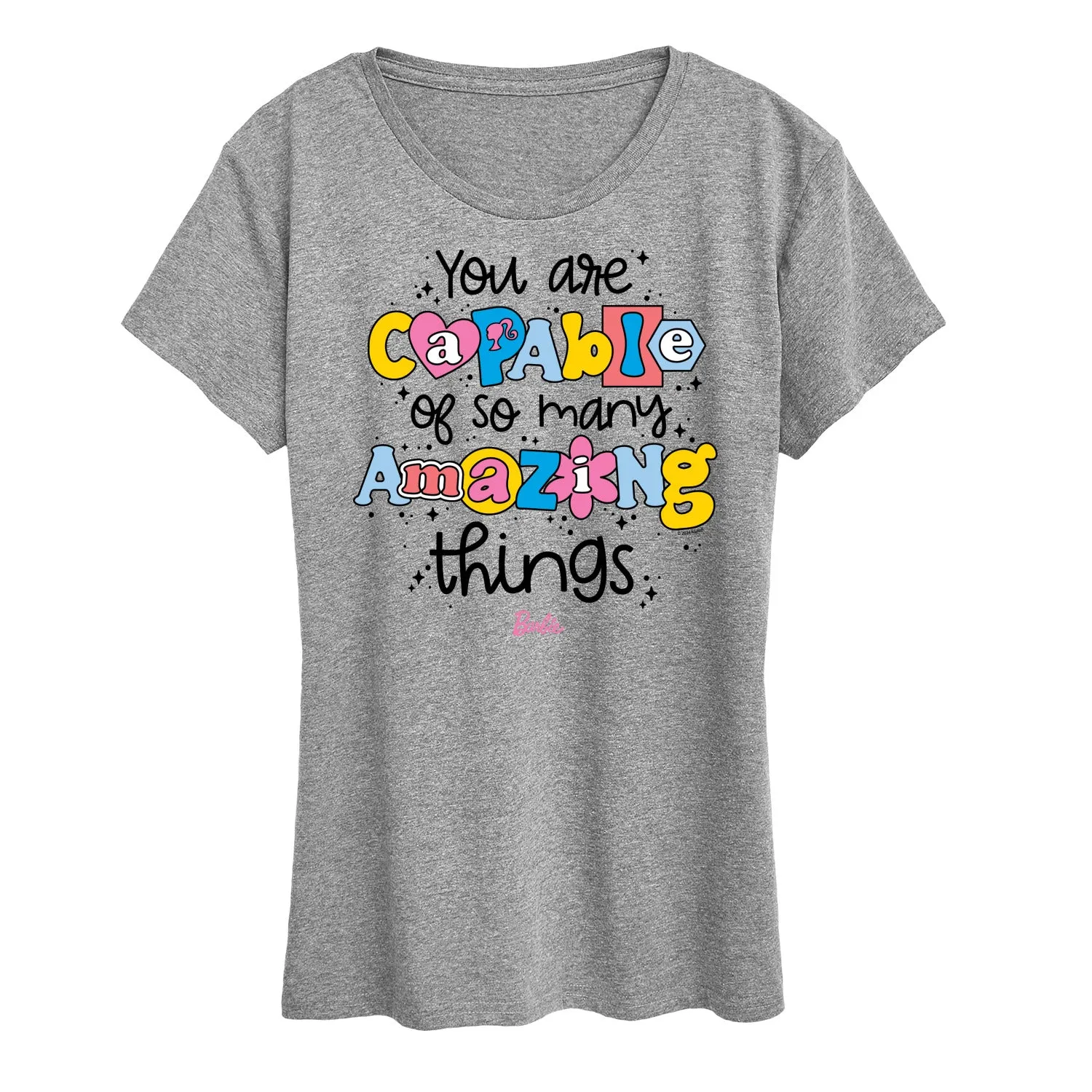 Barbie - You Are Capable Of So Many Amazing Things Barbie - Womens Women'S Short Sleeve Graphic T-Shirt sold by Zulily