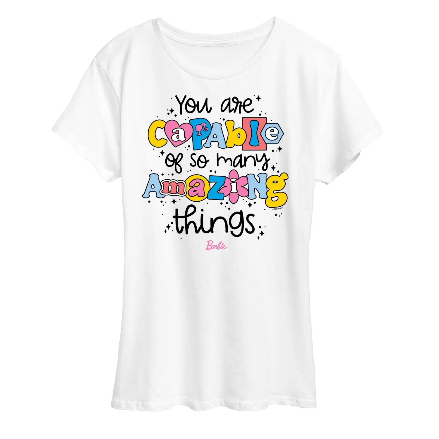 Barbie - You Are Capable Of So Many Amazing Things Barbie - Womens Women'S Short Sleeve Graphic T-Shirt sold by Zulily product image thumbnail 3