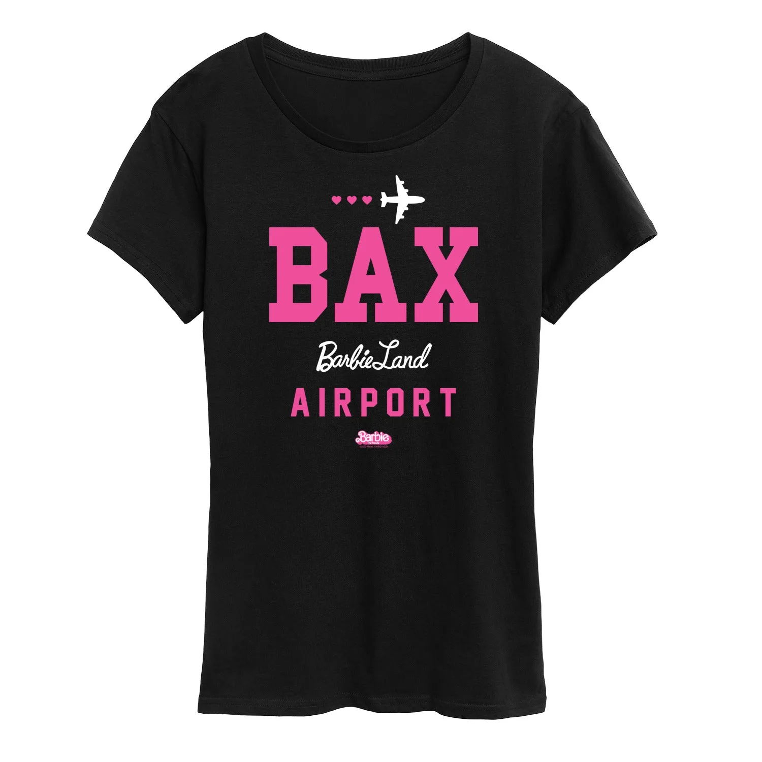 Barbie the Movie - BAK - Barbie Land Airport - Women's Short Sleeve Graphic T-Shirt sold by Zulily