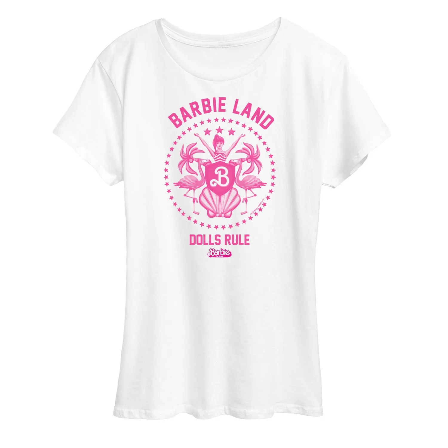 Barbie the Movie - Barbie Land - Dolls Rule - Women's Short Sleeve Graphic T-Shirt sold by Zulily product image thumbnail 3