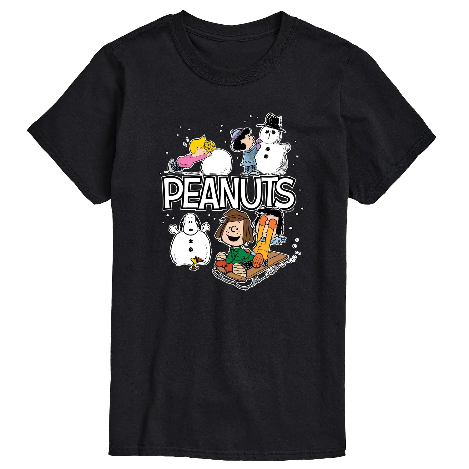 Peanuts - Peanuts Winter Stickers - Men's Short Sleeve Graphic T-Shirt sold by Zulily product image thumbnail 2