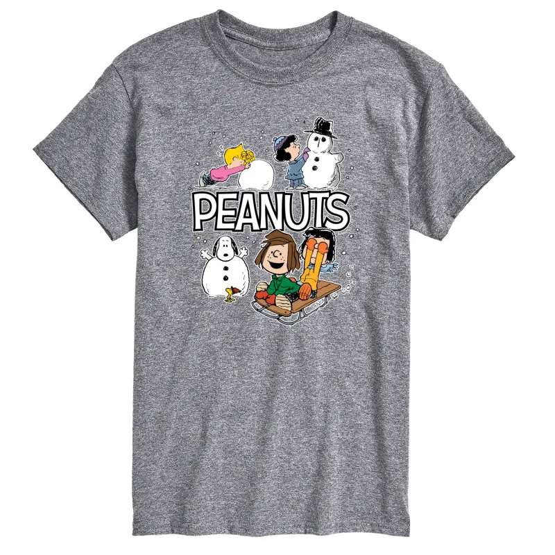 Peanuts - Peanuts Winter Stickers - Men's Short Sleeve Graphic T-Shirt sold by Zulily