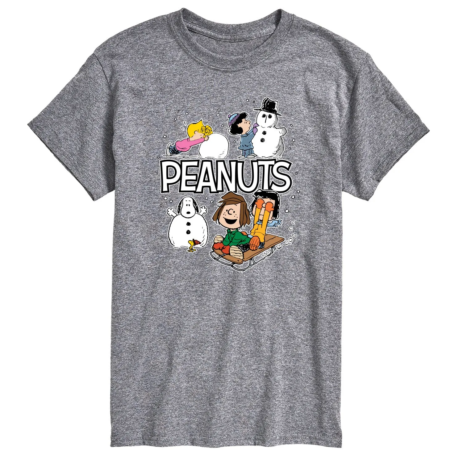 Peanuts - Peanuts Winter Stickers - Men's Short Sleeve Graphic T-Shirt sold by Zulily