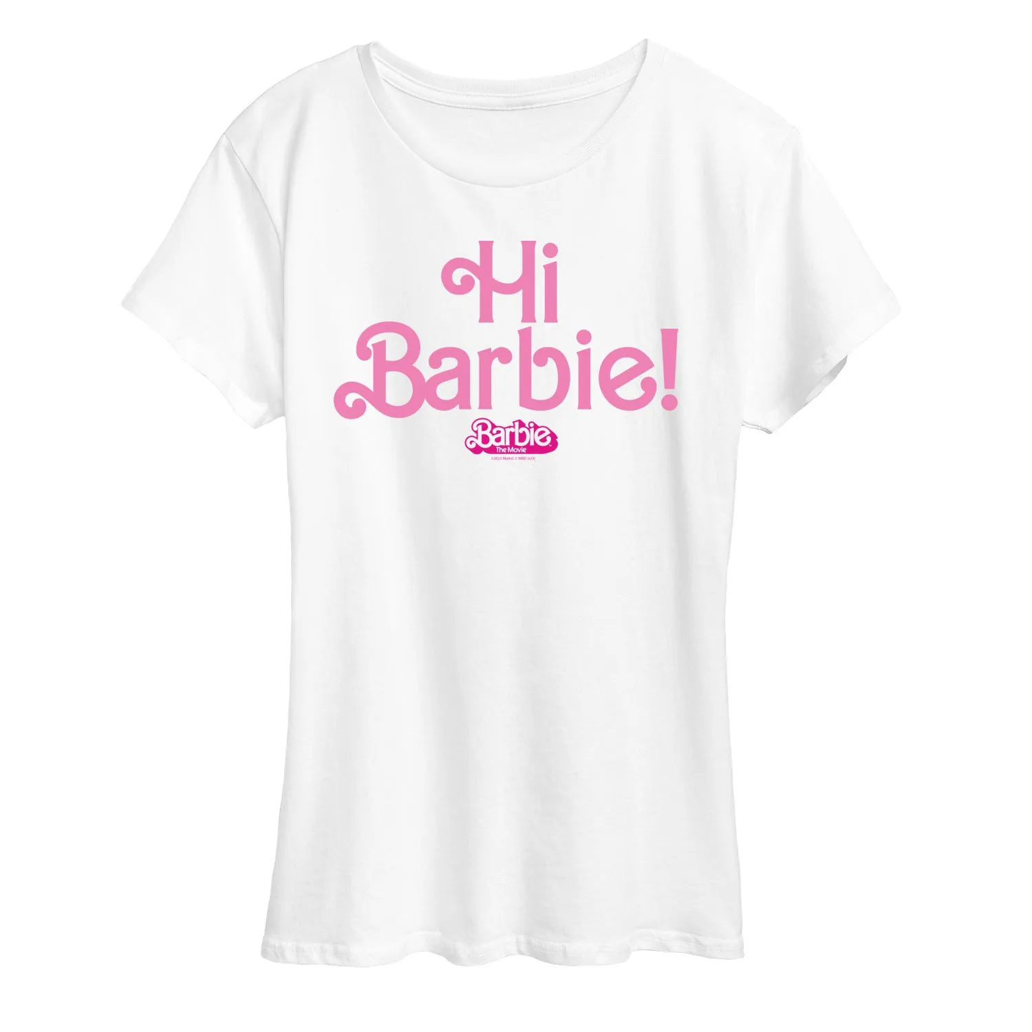 Barbie The Movie - Hi Barbie - Women's Short Sleeve Graphic T-Shirt sold by Zulily product image thumbnail 4
