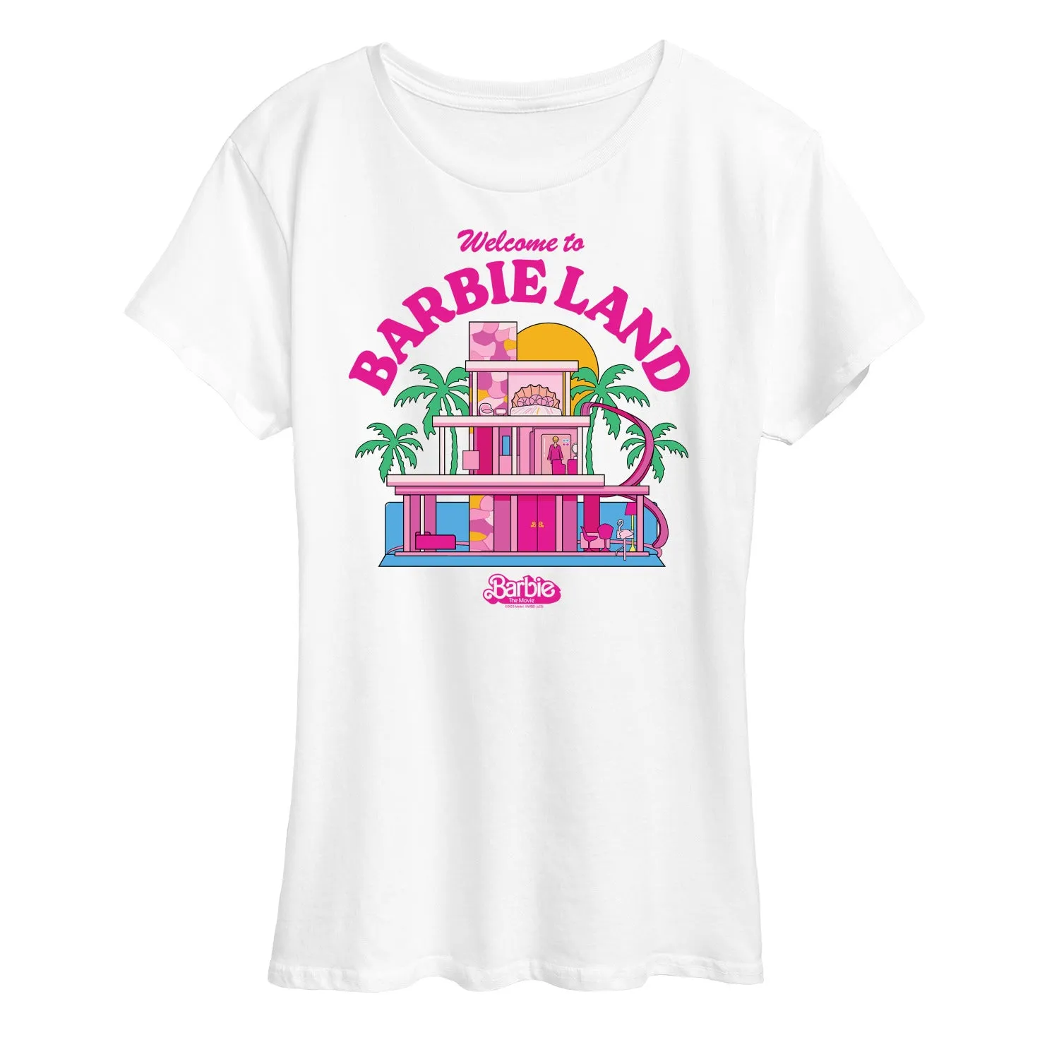Barbie The Movie - Welcome To Barbie Land - Women's Short Sleeve Graphic T-Shirt sold by Zulily product image thumbnail 5